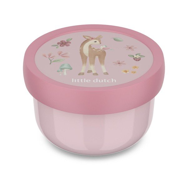Cutie de gustări pentru copii roz-deschis din plastic Fairy Garden by Little Dutch – Mepal