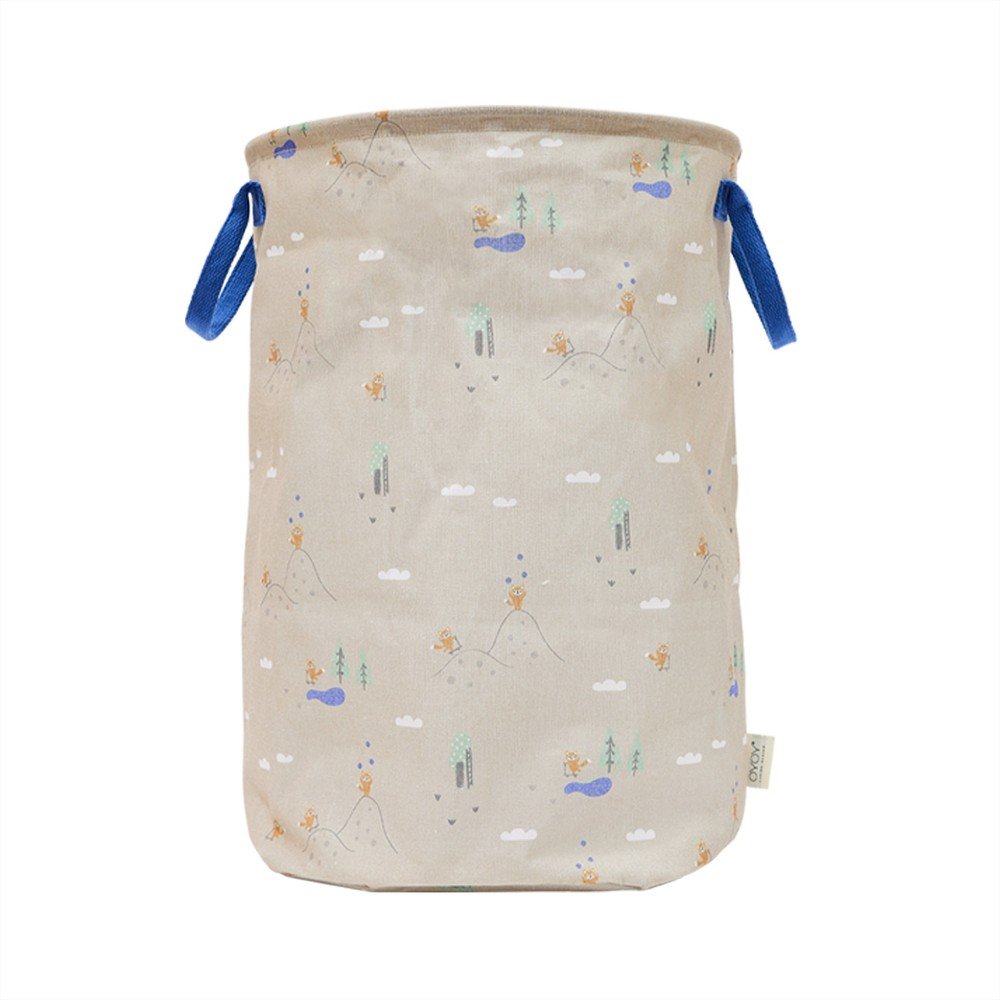 Coș de jucării pentru copii bej din material textil ø 38x54 cm Foxy – OYOY Mini