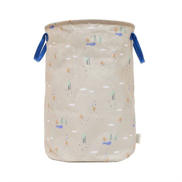 Coș de jucării pentru copii bej din material textil ø 38x54 cm Foxy – OYOY Mini