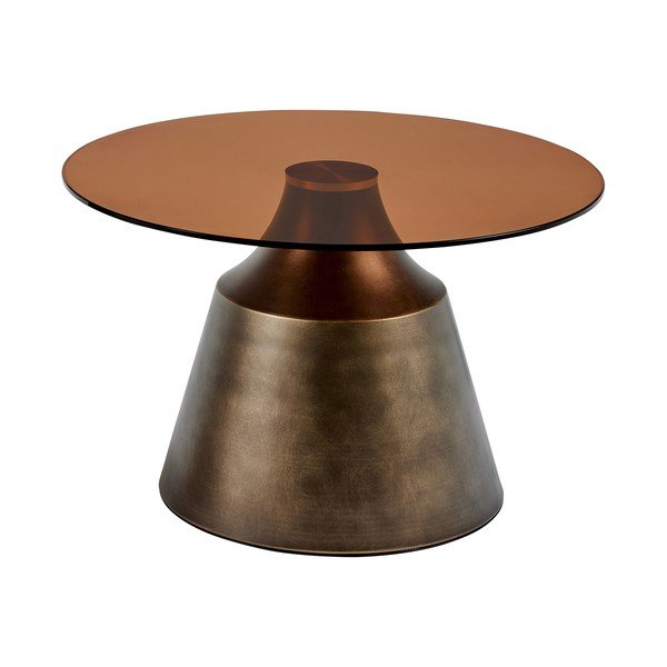 Măsuță de cafea maro rotundă din oțel ø 70 cm Dunsley – Actona