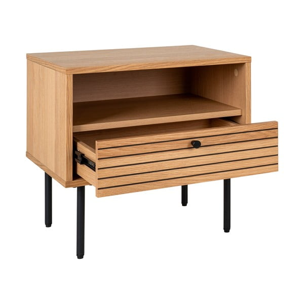 Măsuță auxiliară cu blat cu aspect de lemn de stejar 40x50 cm Kyoto – House Nordic-image-2