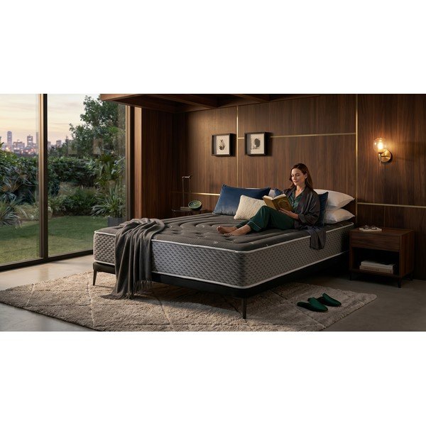 Saltea mediu-fermă/extra dură din spumă reversibilă 140x200 cm Premium Black Multizone – Moonia-image-1