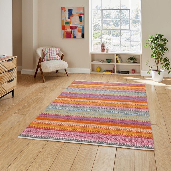 Covor țesut manual din bumbac 160x230 cm Cascade Bright Multi – Think Rugs-image-1