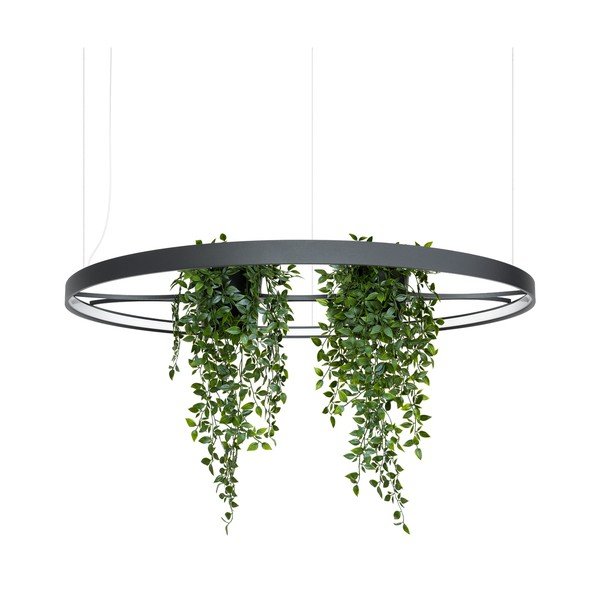 Lustră neagră LED din aluminiu ø 110 cm RIO – Thoro