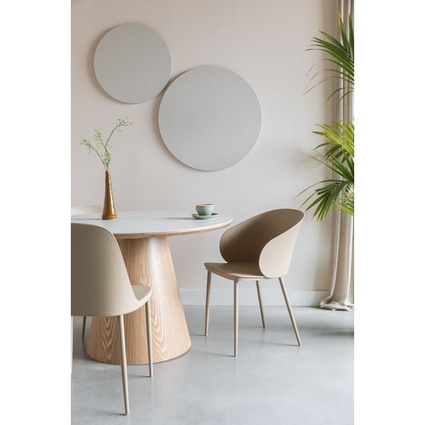 Masă de dining rotundă cu blat din piatră ø 115 cm Almira – White Label-image-1