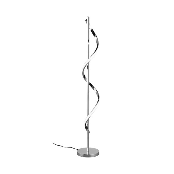 Lampadar argintiu lucios LED cu intensitate reglabilă (înălțime 120 cm) Isabel – Trio