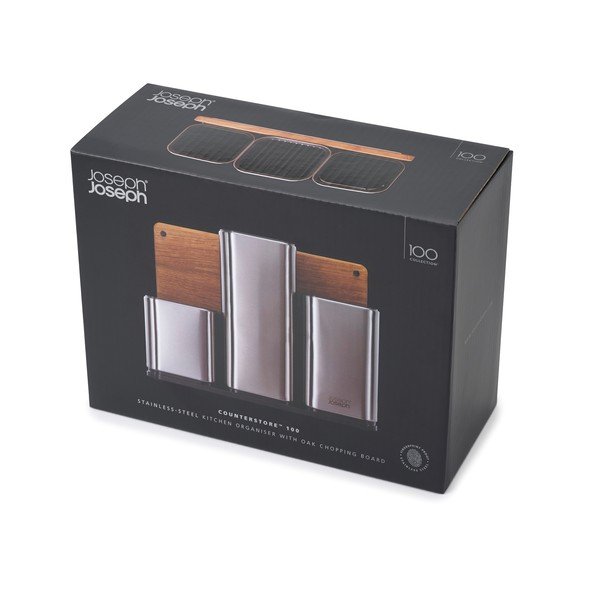 Organizator din oțel inoxidabil pentru bucătărie cu tocător Joseph Joseph Collection-image-3