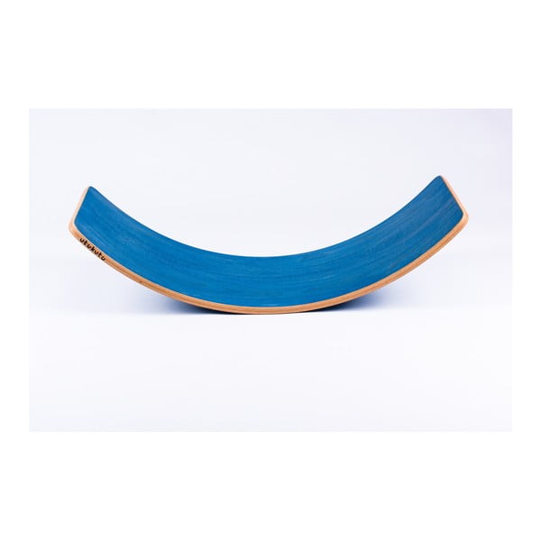 Placă de echilibru din lemn de fag Utukutu, lungime 82 cm, albastru