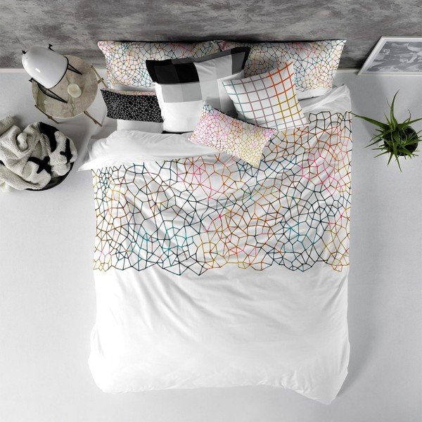 Husă din bumbac pentru pilotă Blanc Net, 200 x 200 cm-image-2