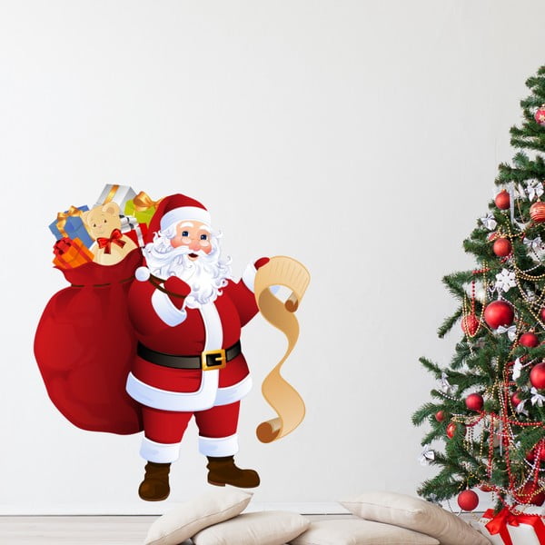 Autocolant de Crăciun Ambiance Santa Claus and Gift List