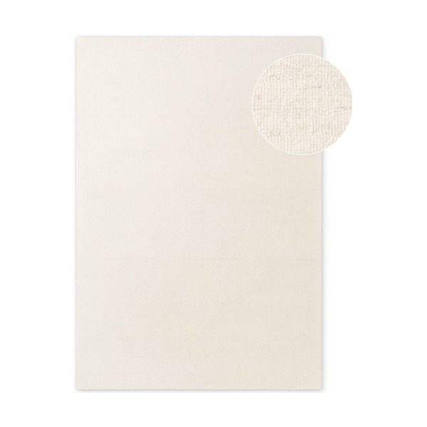 Covor crem țesut manual din lână 200x290 cm Puristic Knots – Elle Decoration