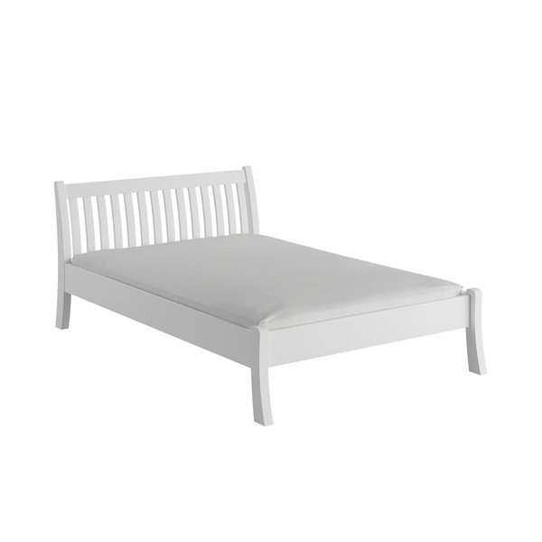 Pat matrimonial alb din lemn de pin 180x200 cm Tonja – Olivia Living