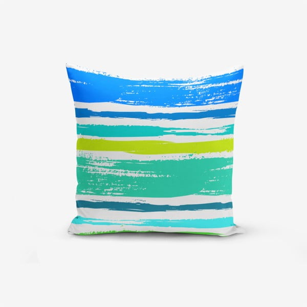 Față de pernă cu amestec din bumbac Minimalist Cushion Covers Colorful Boyama Desen, 45 x 45 cm
