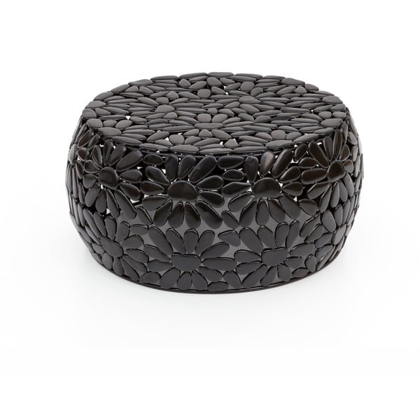 Masă de cafea WOOX LIVING Floral, ⌀ 56 cm, negru