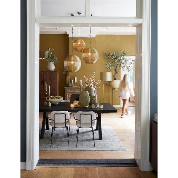 Lustră aurie cu abajur din metal ø 45 cm Pilka – Light & Living-image-2