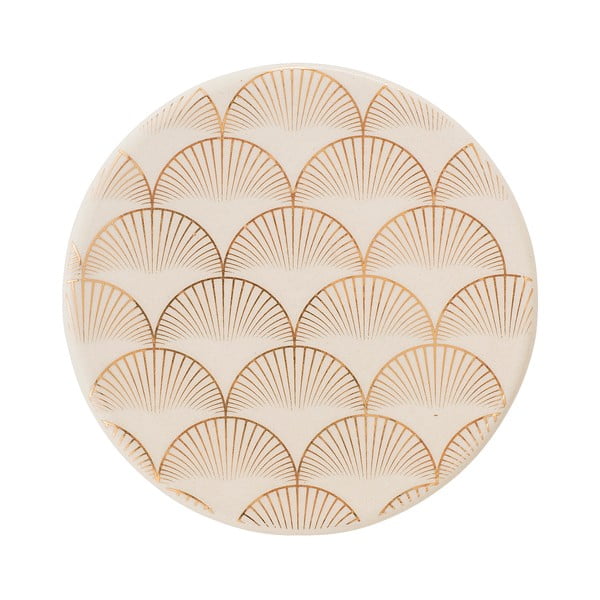 Suport din ceramică pentru pahar cu decor auriu Bloomingville Aruba Trivet