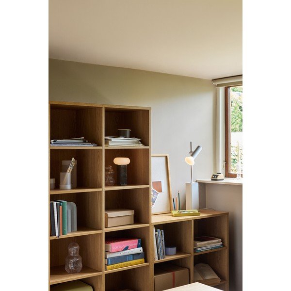 Bibliotecă în culoare naturală cu aspect de lemn de stejar 80x95x30 cm Disco – Hübsch-image-1