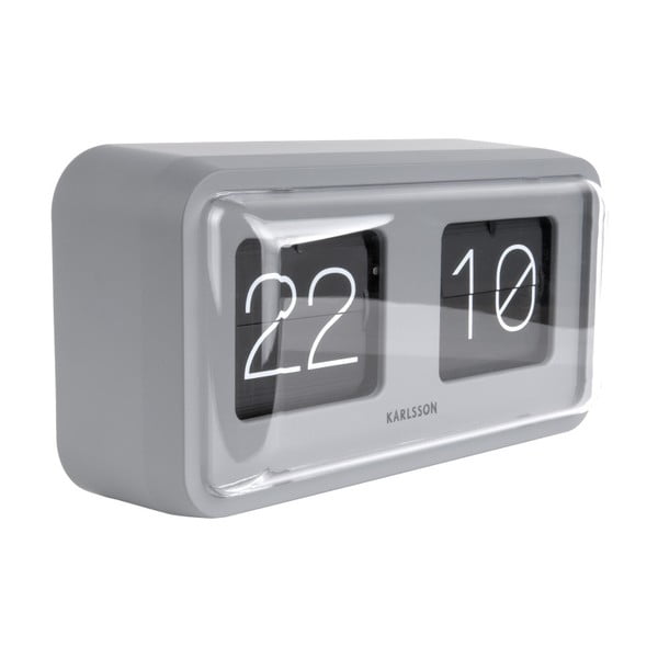 Ceas de birou Karlsson Bold Flip, gri-image-1