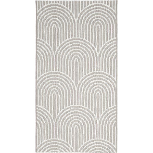 Covor exterior Westwing Collection Arches, 80 x 150 cm, gri-bej