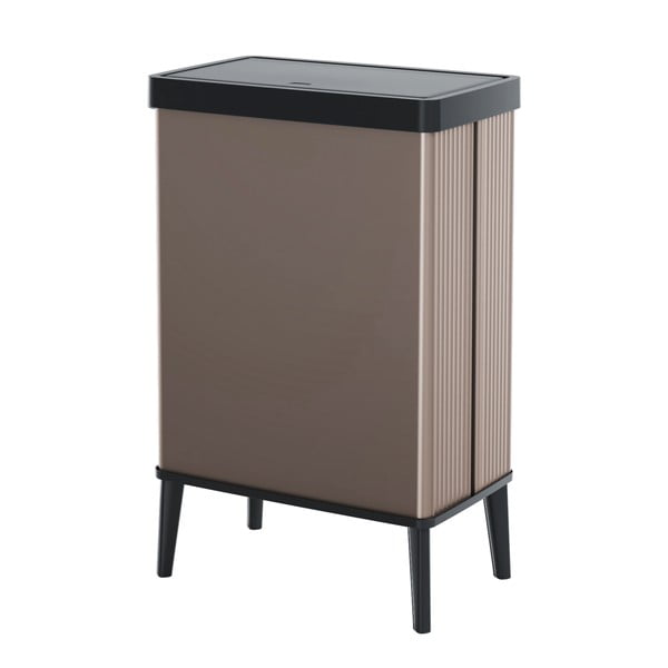 Coș de gunoi roz cu senzori de atingere din plastic reciclat 54 l Verto High – Curver