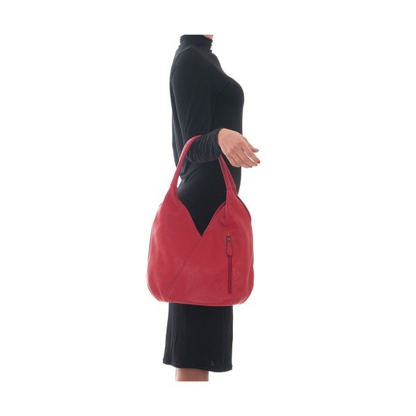Geantă din piele Roberta M Alonza, roșu închis-image-2