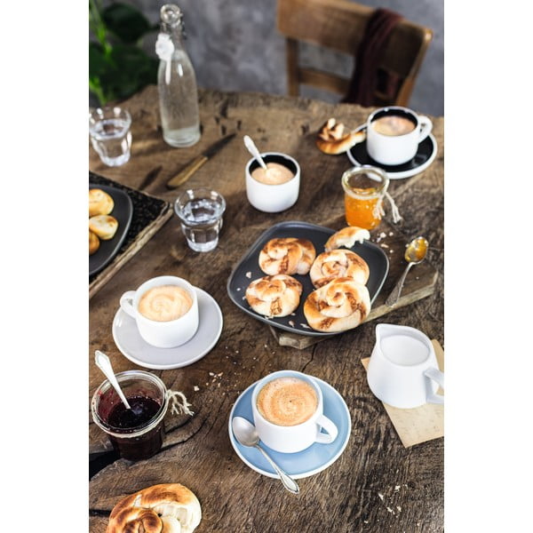 Ceaşcă cu farfurie Maxwell & Williams Tint, 240 ml, alb-gri închis-image-1