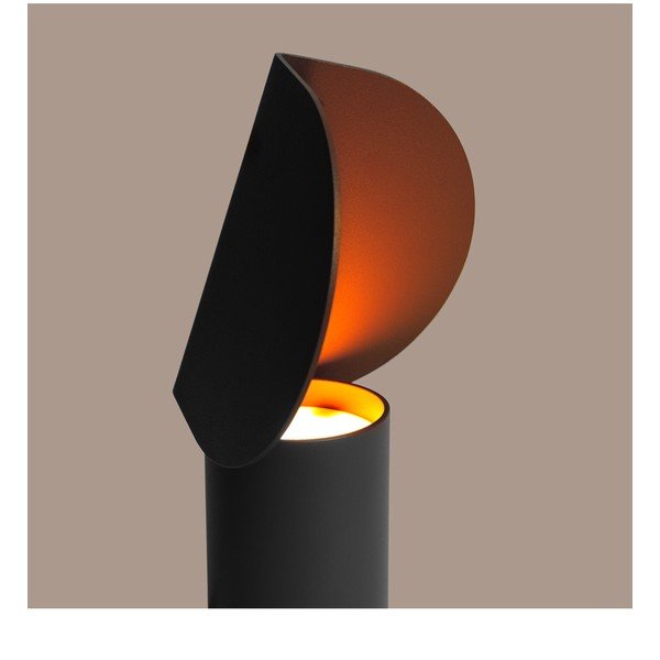 Veioză neagră LED din aluminiu (înălțime 15 cm) BISCUIT – Thoro-image-2