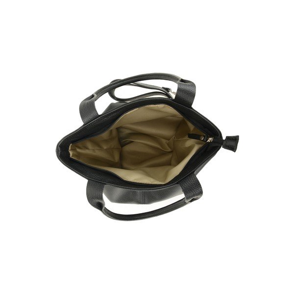 Geantă de mână tote din piele Roberta M, negru-image-2