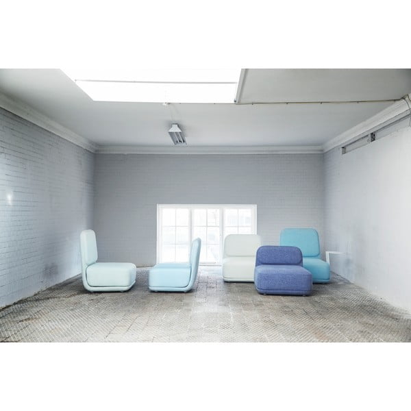 Fotoliu cu măsuță metalică albă Softline Standby Low + Side Table, portocaliu-image-1