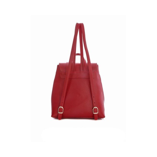 Rucsac din piele, Sofia Cardoni Tefe, roșu-image-4