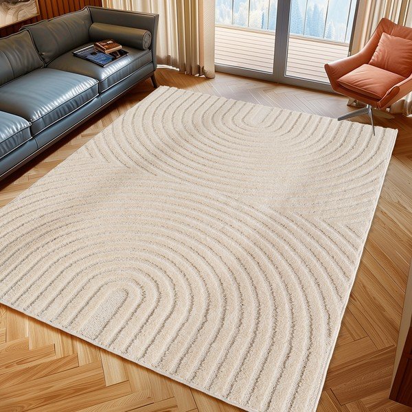 Covor crem din amestec de iută 80x150 cm Art 1122 – Ayyildiz Carpets-image-1