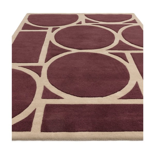 Covor maro închis din lână 200x290 cm Metro Plum – Asiatic Carpets-image-2