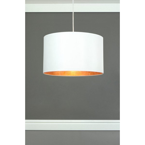 Lustră cu interior arămiu Sotto Luce Mika, ⌀ 40 cm, alb-image-1