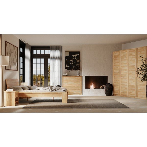 Comodă în culoare naturală joasă din lemn de stejar 105x96 cm Timo – Olivia Living-image-3