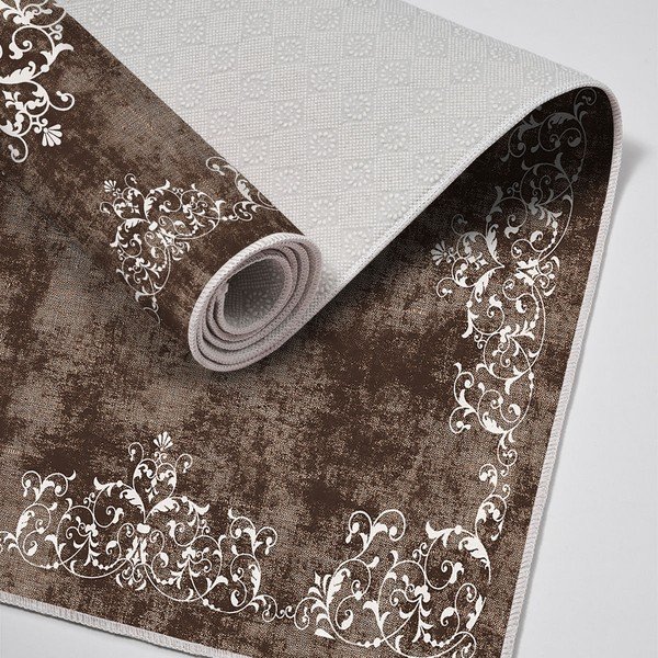 Covorașe de baie maro 2 buc. 60x100 cm – Foutastic-image-2