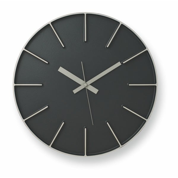 Ceas de perete Lemnos Clock Edge, ⌀ 35 cm, negru 