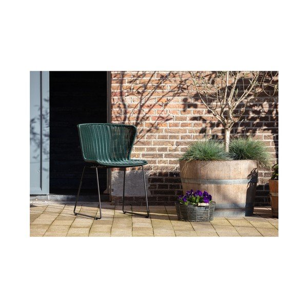 Scaune de grădină negre 2 buc. din ratan artificial Wings – WOOOD-image-1