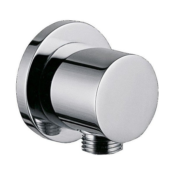 Componentă de conectare pentru duș argintiu-lucios din alamă ø 6 cm – Sapho