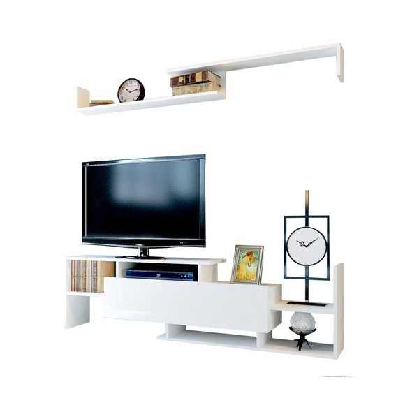 Set mobilier TV alb  154x42 cm Dream - Kalune Design-image-2