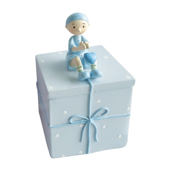 Cutie albastră decorativă pentru mărunțișuri Cofanetto