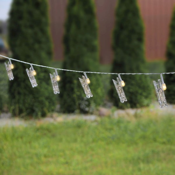 Ghirlandă luminoasă cu LED, beculețe în formă de clești DecoKing, 40 beculețe, lungime 6,35 m, transparent-image-3