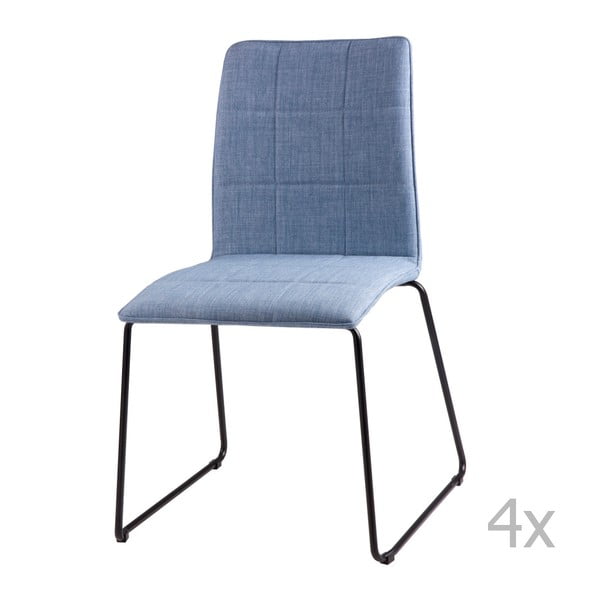 Set 4 scaune sømcasa Malina, albastru deschis