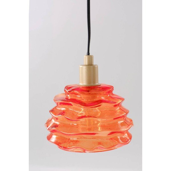 Lustră portocalie din sticlă ø 15 cm Fall – Jotex-image-3
