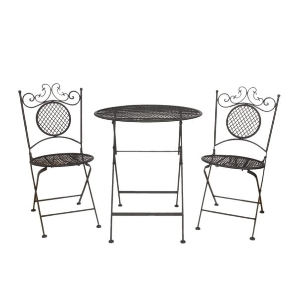 Set masă și 2 scaune pentru grădină Clayre & Eef Garden Party