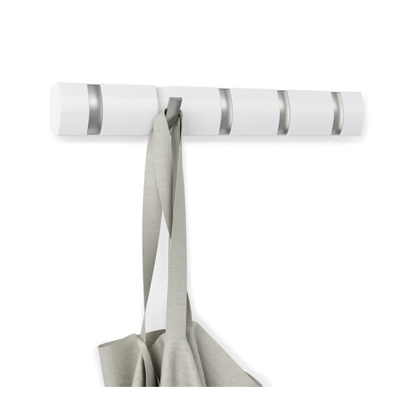 Cuier de perete alb din lemn masiv de plop Flip – Umbra-image-4