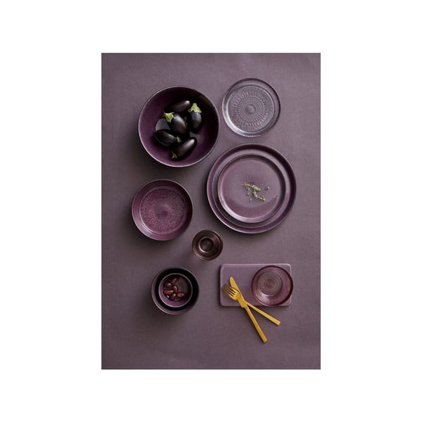 Bol mic negru/mov pentru servire din gresie Gastro Black/Purple – Bitz-image-1