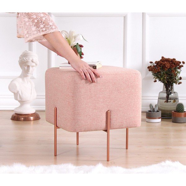 Taburet roz deschis Copper – Artie-image-1