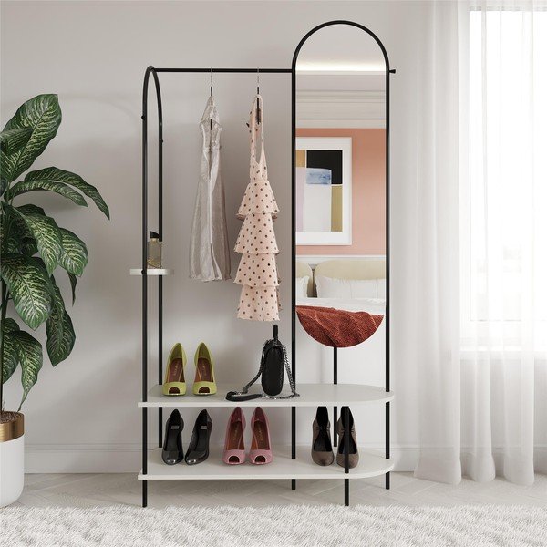 Set pentru hol negru/gri din metal 101x183x43 cm Anastacia – Støraa-image-1