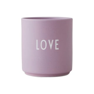 Cană din porțelan Design Letters Favourite Love, mov levențică