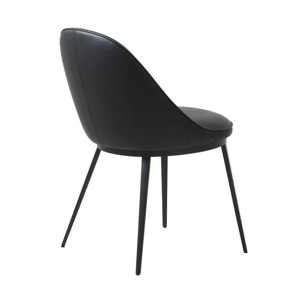 Scaun cu husă din imitație de piele Unique Furniture Gain, negru-image-3